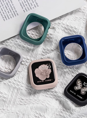 适用applewatch11保护壳苹果S11手表iwatch10保护套S10硅胶S9表壳S8代s7表带SE表套s6女7软壳边框智能新款