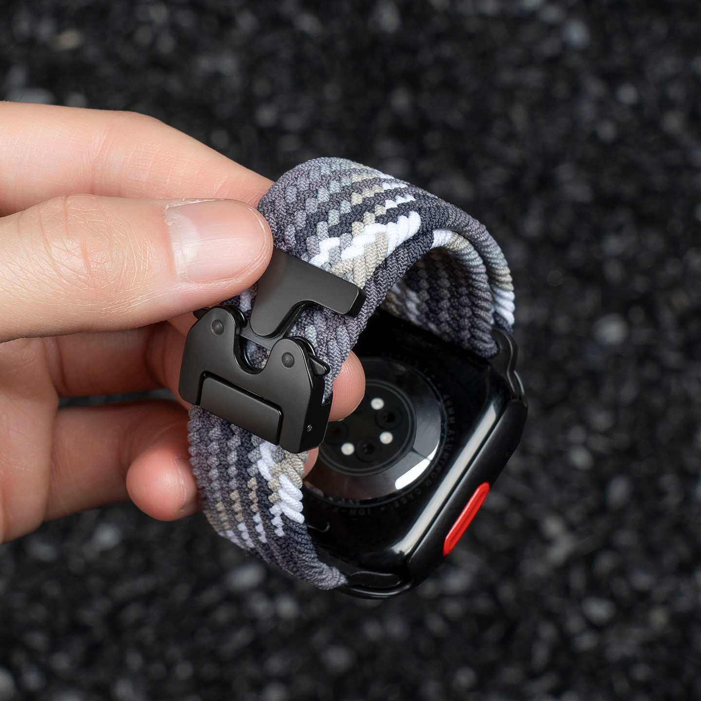 匠戴适用苹果S11手表applewatch ultra3/2表带iwatch10编织s9新款8尼龙8伞扣SE男士7高级6透气49夏季运动腕带