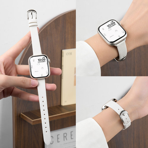 匠戴适用iWatch网格纹尖尾皮表带