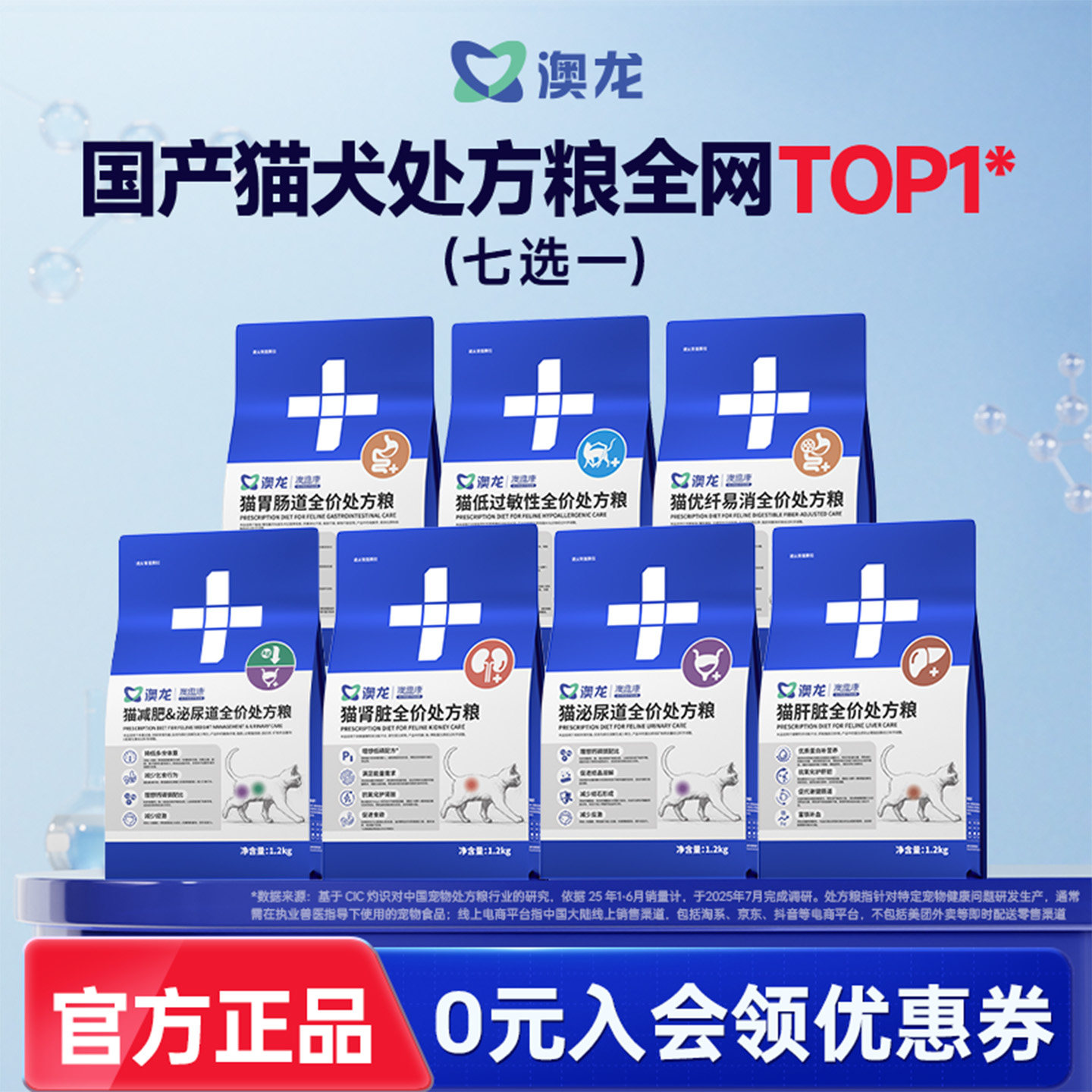 澳龙猫全价处方粮泌尿道情绪舒缓调理肠胃道猫粮