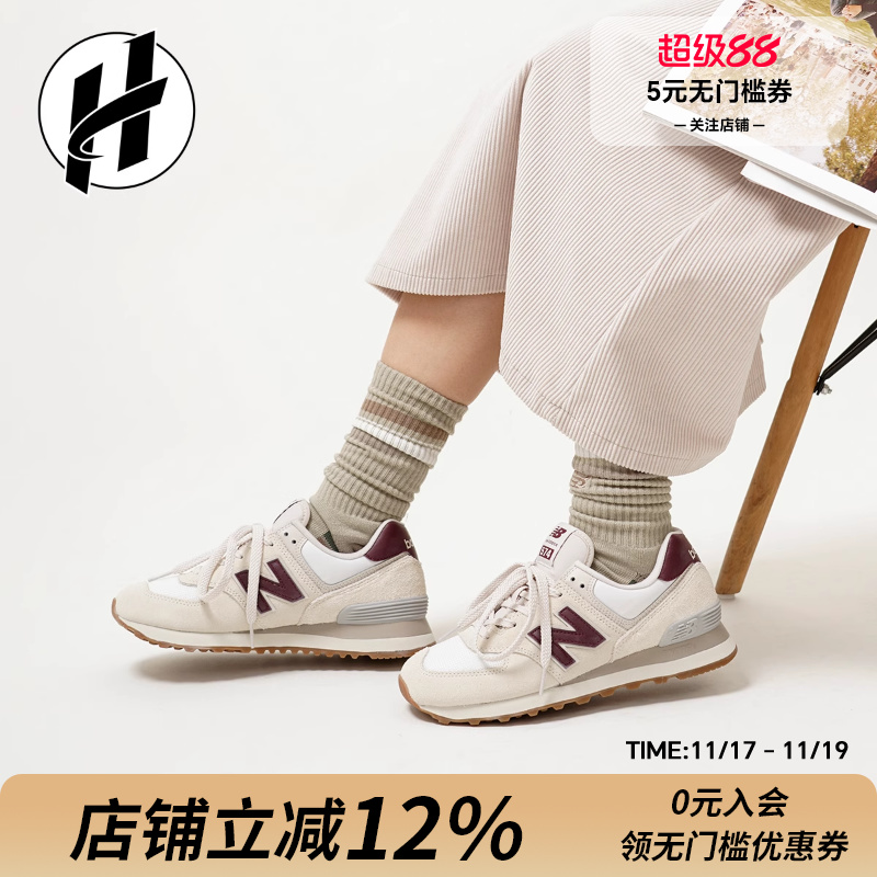 NB跑步男女系带复古鞋百搭