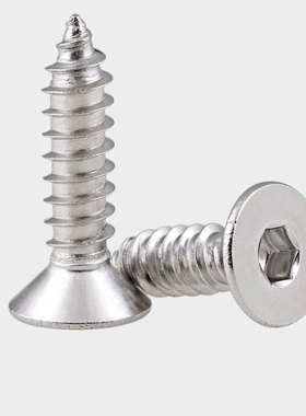 304不锈钢沉头内六角自攻螺丝螺钉M6M5M4M3M2x10x12x16x20x25x30