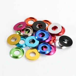 M2M3M4M8铝合半圆头垫片多彩色平垫盘头螺丝凹槽模型垫圈M2.5M5M6