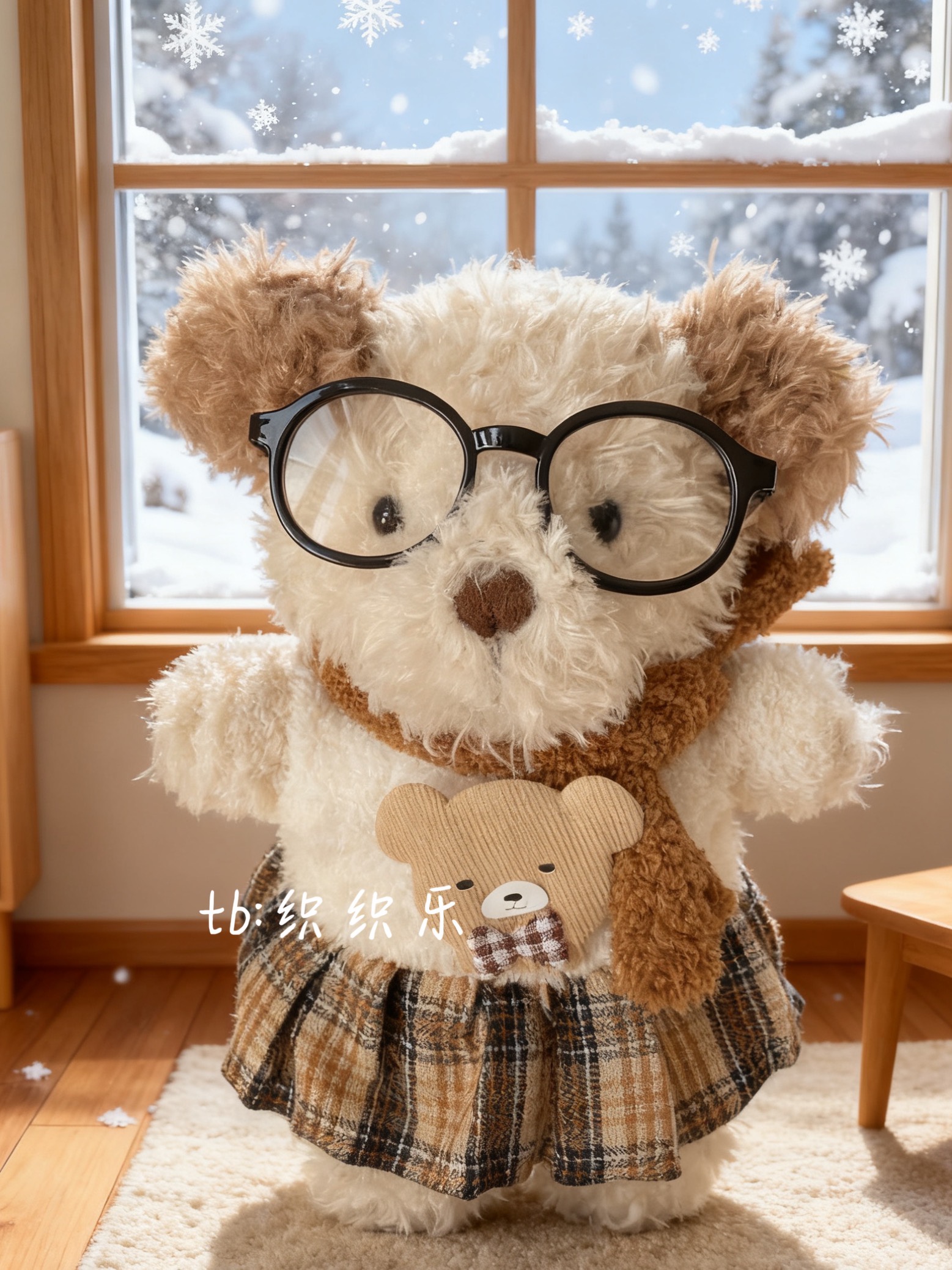 jellycat18cm潦草小狗娃衣秋冬毛衣围巾套装little系列送朋友礼物