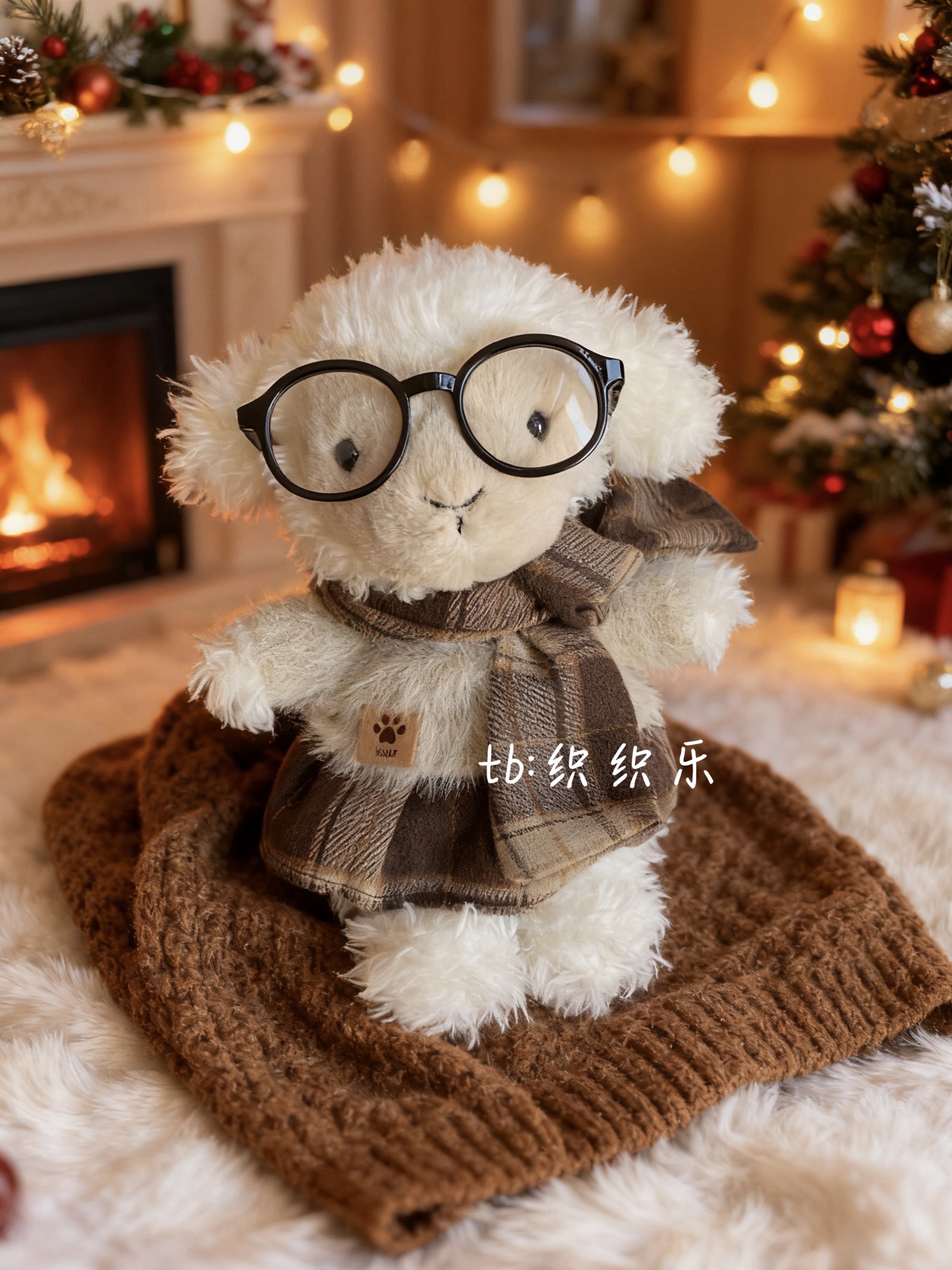 jellycat18cm绵羊羊娃衣秋冬美拉德色系套装little送朋友生日礼物