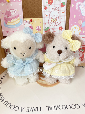 Jellycat潦草小狗玩偶18厘米little系列小猪小熊连衣裙生日礼物