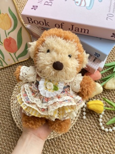 jellycat18cm小猴子娃衣油画玫瑰浪漫裙套装little系列送朋友