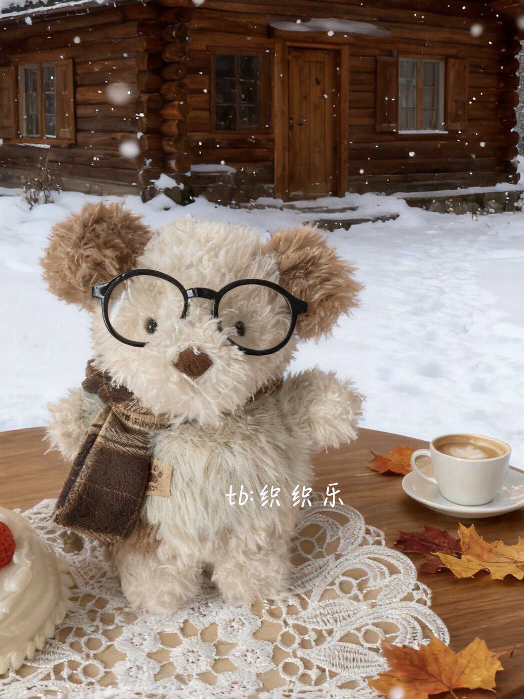 jellycat18cm 潦草小狗娃衣秋冬毛衣围巾美拉德套装送朋友礼物