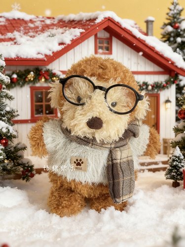 jellycat18cm猴子秋冬娃衣格子围巾毛衣套装little系列送朋友礼物