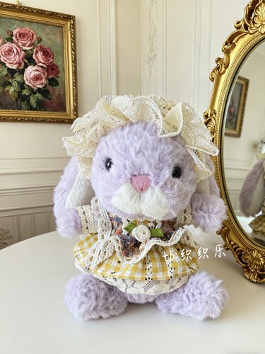 jellycat15cm甜美兔娃衣法式玫瑰连衣裙yummy系列送朋友生日礼物