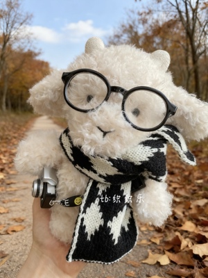 jellycat18cm小山羊娃衣秋冬围巾相机套装little系列穿送朋友礼物