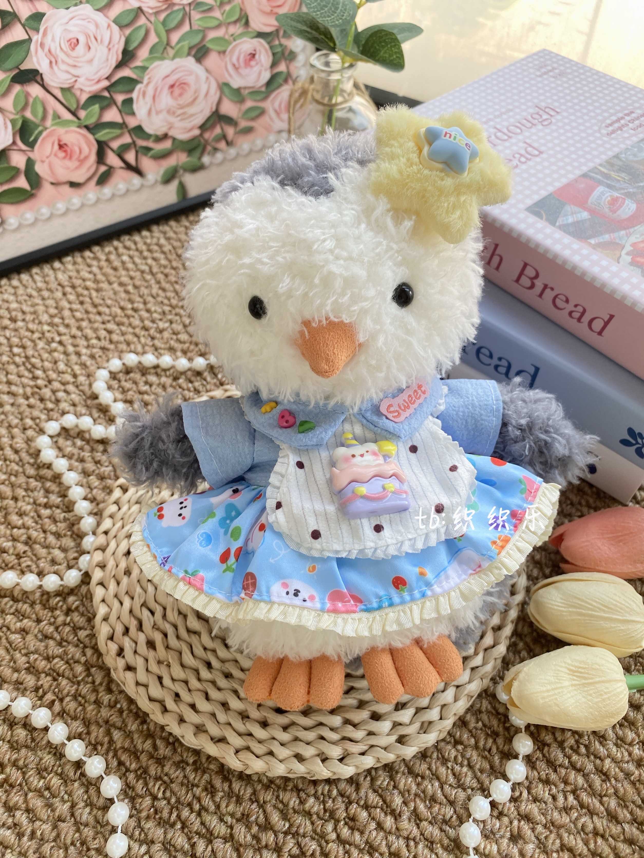 jellycat18cm胖企鹅娃衣可爱生日蛋糕套装little系列小羊生日礼物