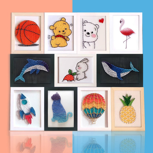 diy手工制作材料包钉子绕线画