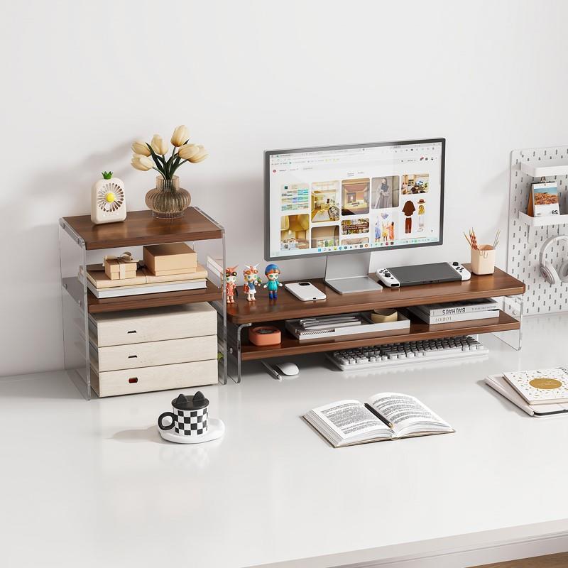 桌面增高架台式工位电脑显示器架子底座托架支架办公室收纳置物架