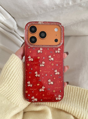 红色满屏好运小马适用于苹果IPHONE17PROMAX手机壳16pm新款15超火14不会撞壳可爱防摔硅胶超好看巨漂亮外壳