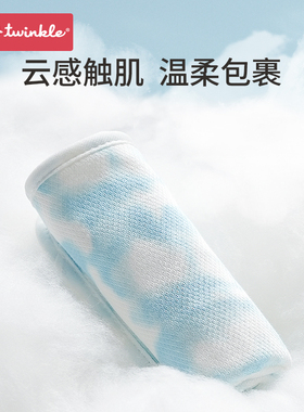 tiny twinkle口水巾婴儿垫巾纱布手帕宝宝洗脸小毛方巾（3条装）