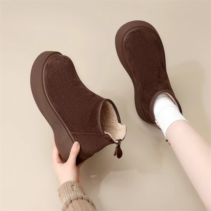 马丁靴女款2025新款爆款英伦风厚底勃肯鞋子秋冬加绒女鞋百搭短靴