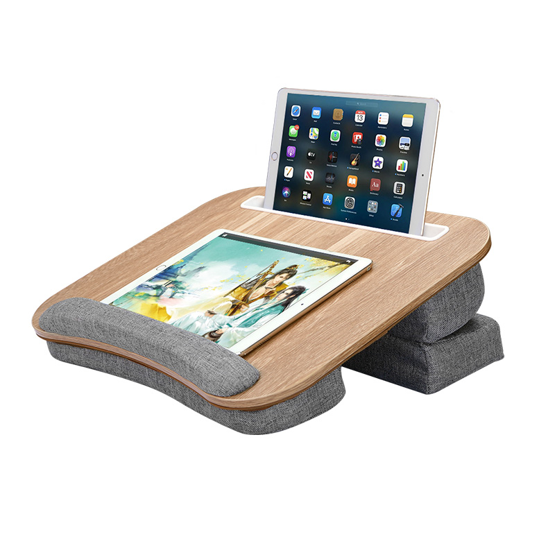 车用电脑桌床上书桌学生宿舍折叠桌便携懒人膝上桌加高款实木支架