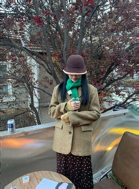 MOWENTI文文婷【10/9 20:00PM】千鸟格纹西装外套女秋装休闲西服