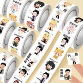 2000贴鬼灭日本小人表情包卷卷贴热门动漫鬼灭之刃抽象笔记本贴画