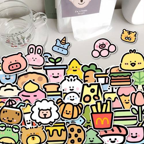 简笔画小物件可爱贴纸涂鸦小动物