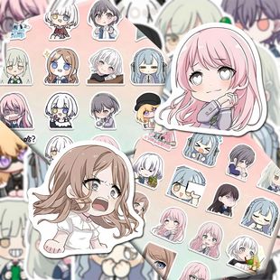 110张mygo表情包贴纸可爱呆萌少女要乐奈千早松灯二次元手账贴画