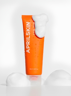 韩国Aprilskin胡萝卜清洁洗面奶痘痘敏感肌洁面乳温和泡沫洁面乳