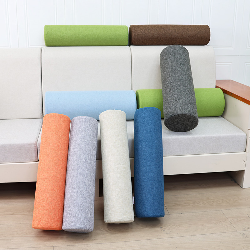 腰枕圆柱枕头垫沙发靠枕头枕圆形抱枕长条垫腰枕腰靠夹腿睡觉定制