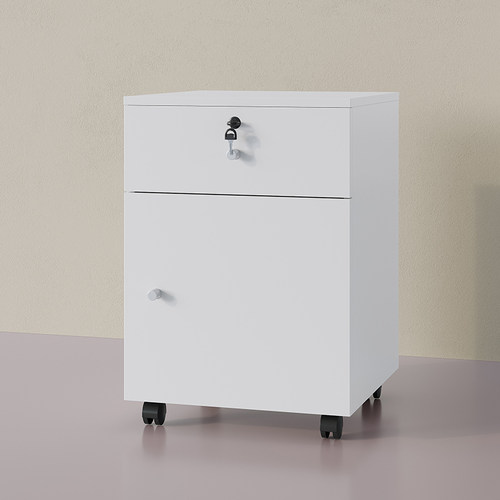 比典桌下文件柜移动柜办公桌落地文件柜储物矮柜办公室收纳柜三抽