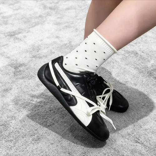 朴彩英同款真皮德训鞋男女