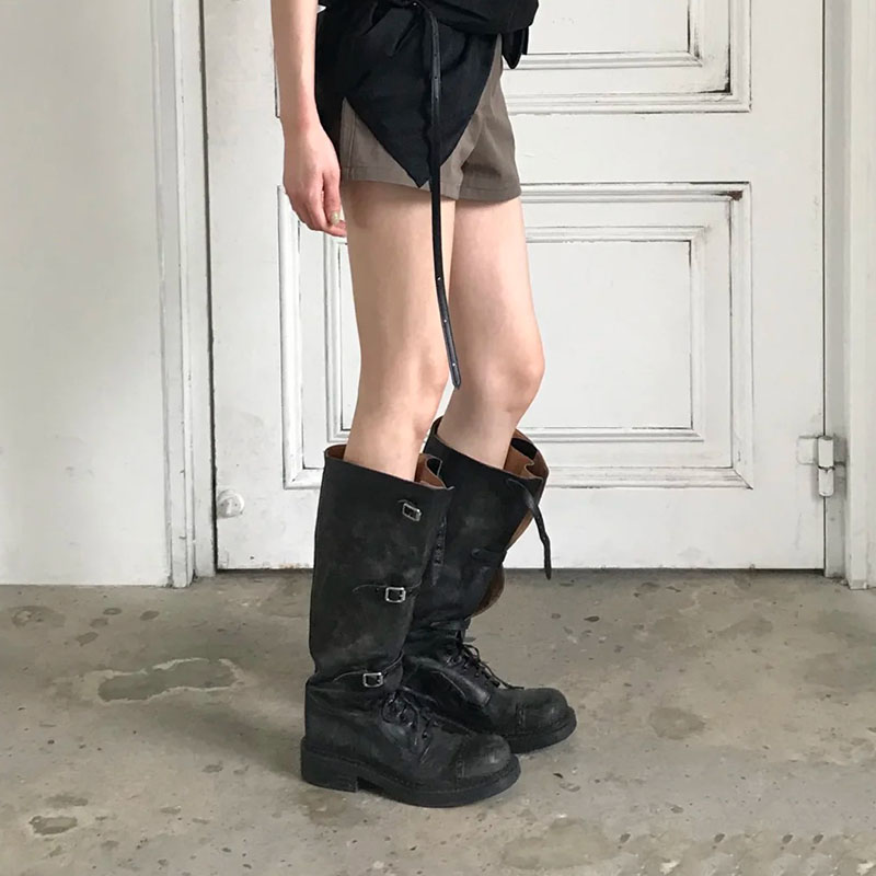 miu高筒不过膝骑士靴女