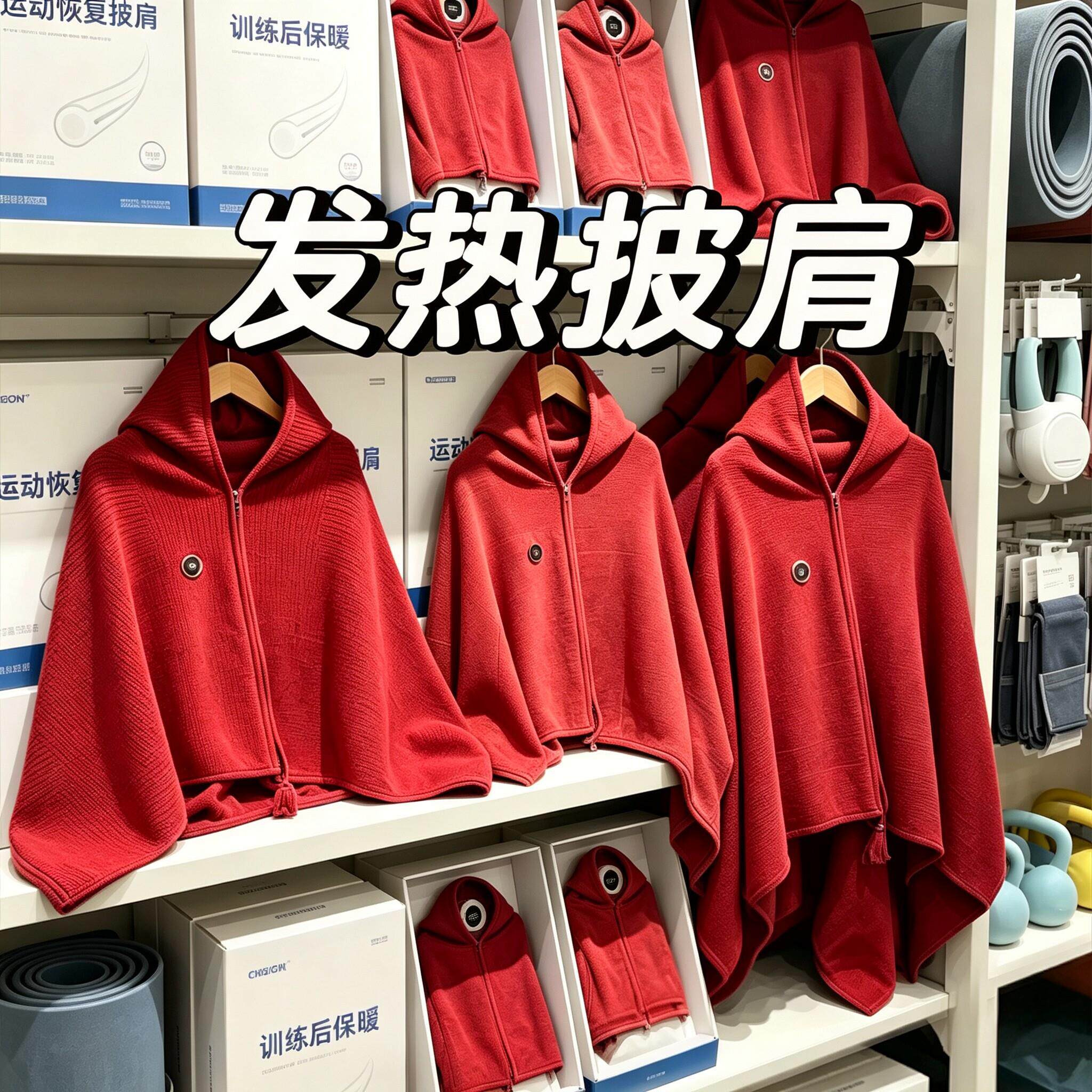 电热披肩女2026新款保暖办公室电热毯石墨烯发热三档加热可水洗