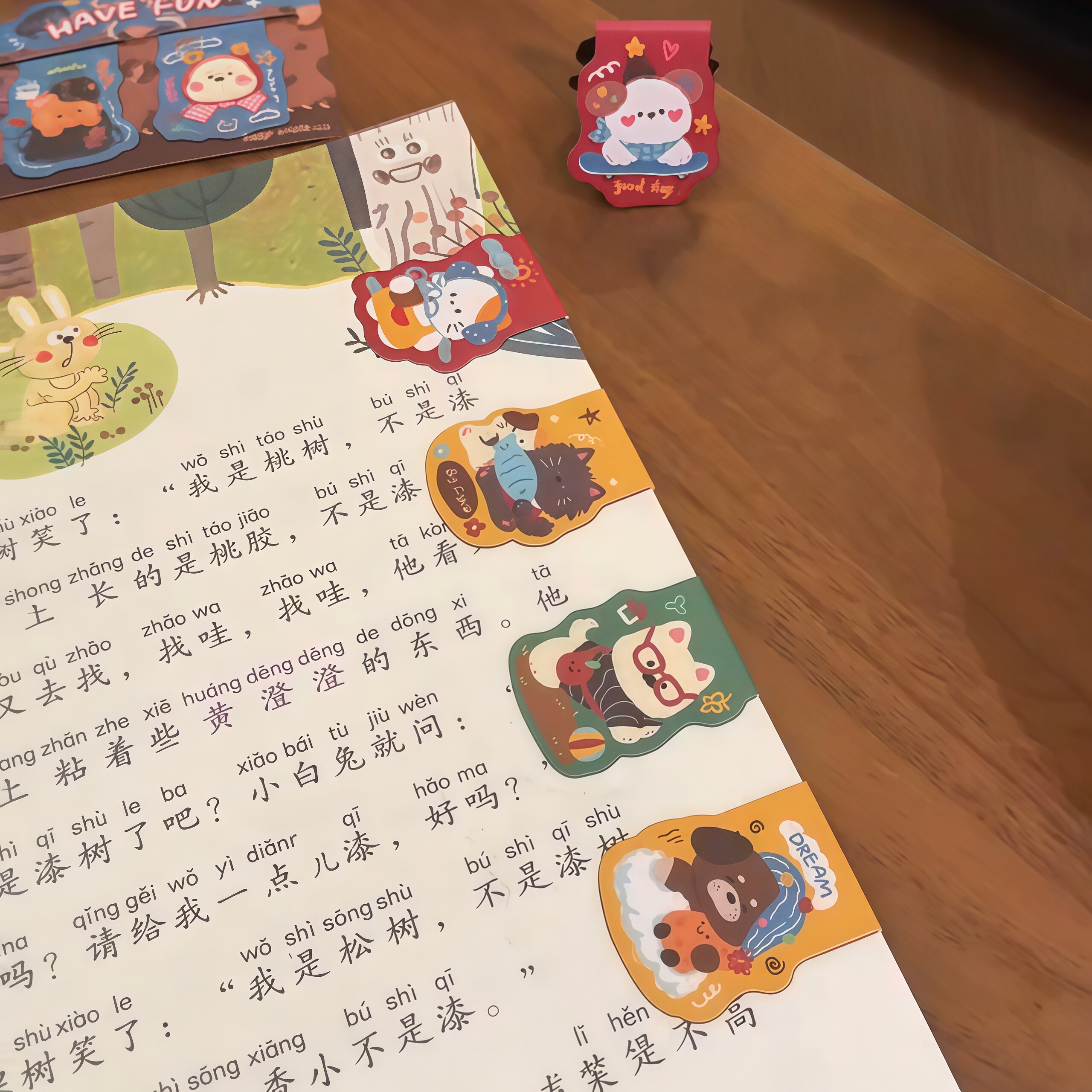 开学好物动物磁性书签可爱复古猫
