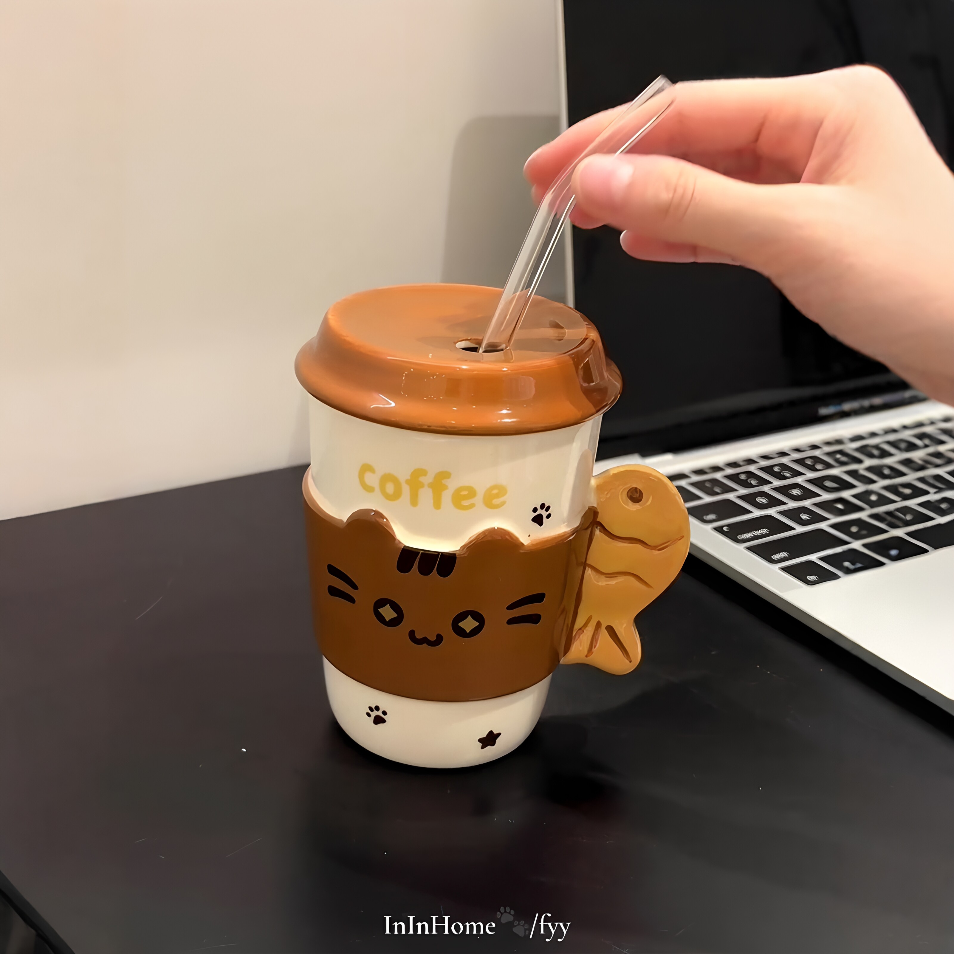 水杯早餐杯鲷鱼烧猫咪马克杯陶瓷