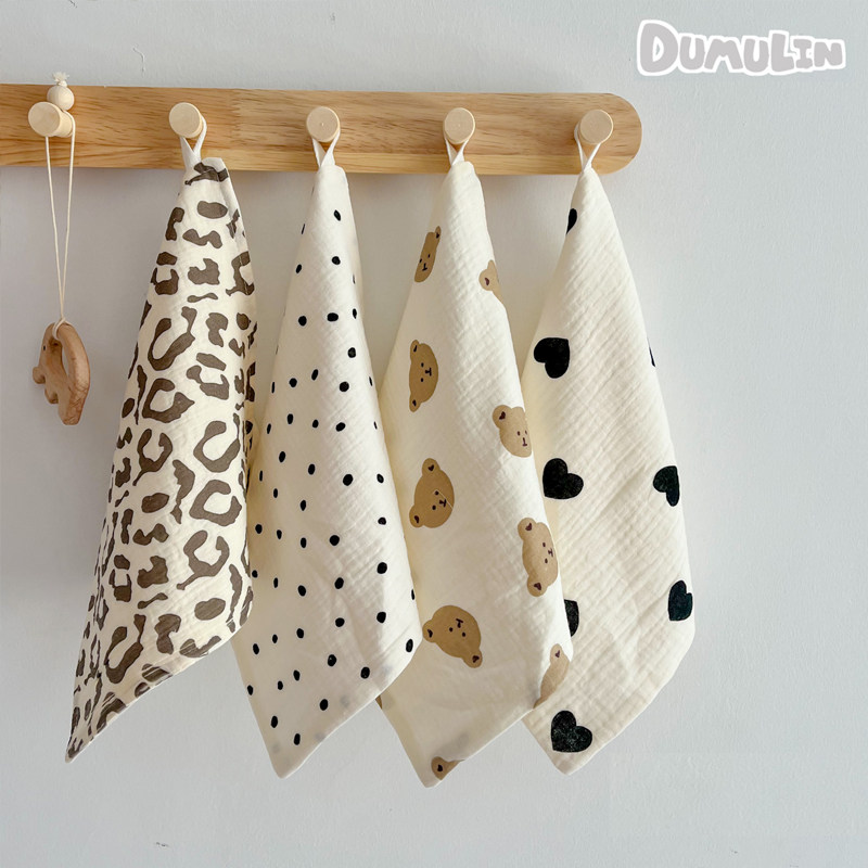 【官方旗舰店正品】2025新款防汗口水枕巾insA类纯棉纱布小方巾新