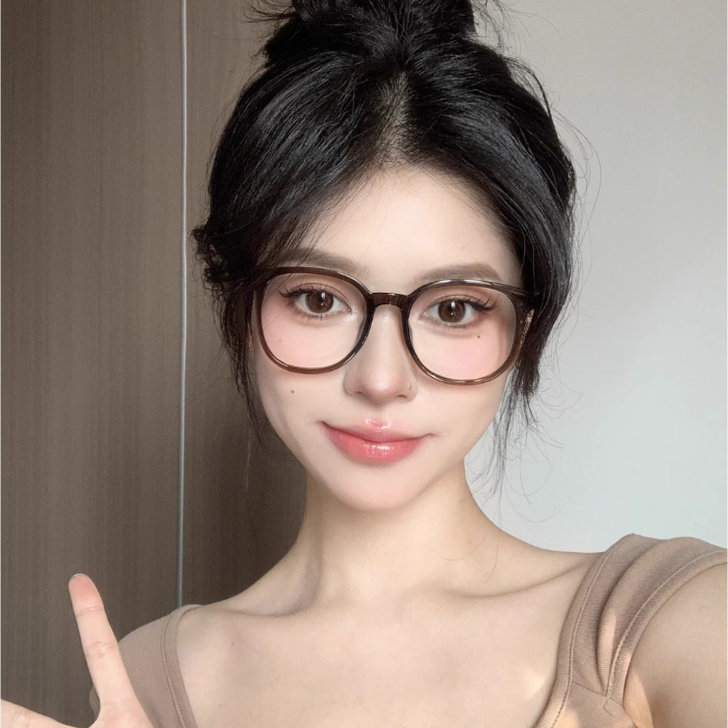 超大框眼镜大脸专用近视女蓝光可配有度数防蓝光镜片素颜神器镜架