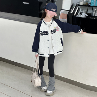 炸街痞帥棒球服11 女大童秋裝 外套春秋ins風女生童裝 服裝 13歲