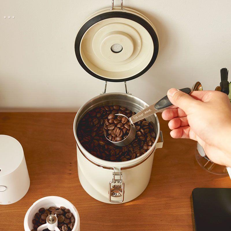 咖啡豆304不锈钢密封罐茶叶咖啡粉保存奶粉罐送勺子猫粮狗粮罐子