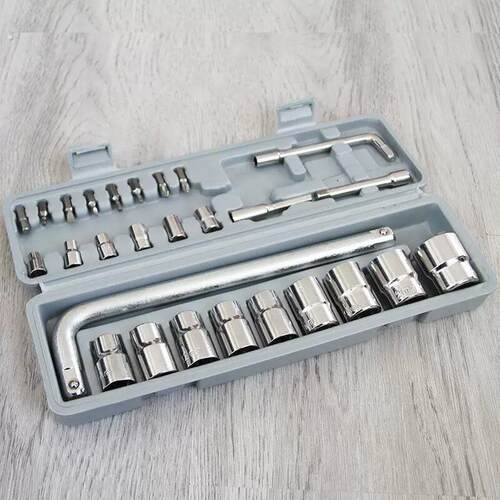 电动车自行车维修工具箱轮胎扳手工具套筒家用车用套筒扳手热水器