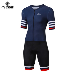 YKYWBIKE席凡丝短袖连体服骑行服男夏自行车短裤竞技版连体衣装备