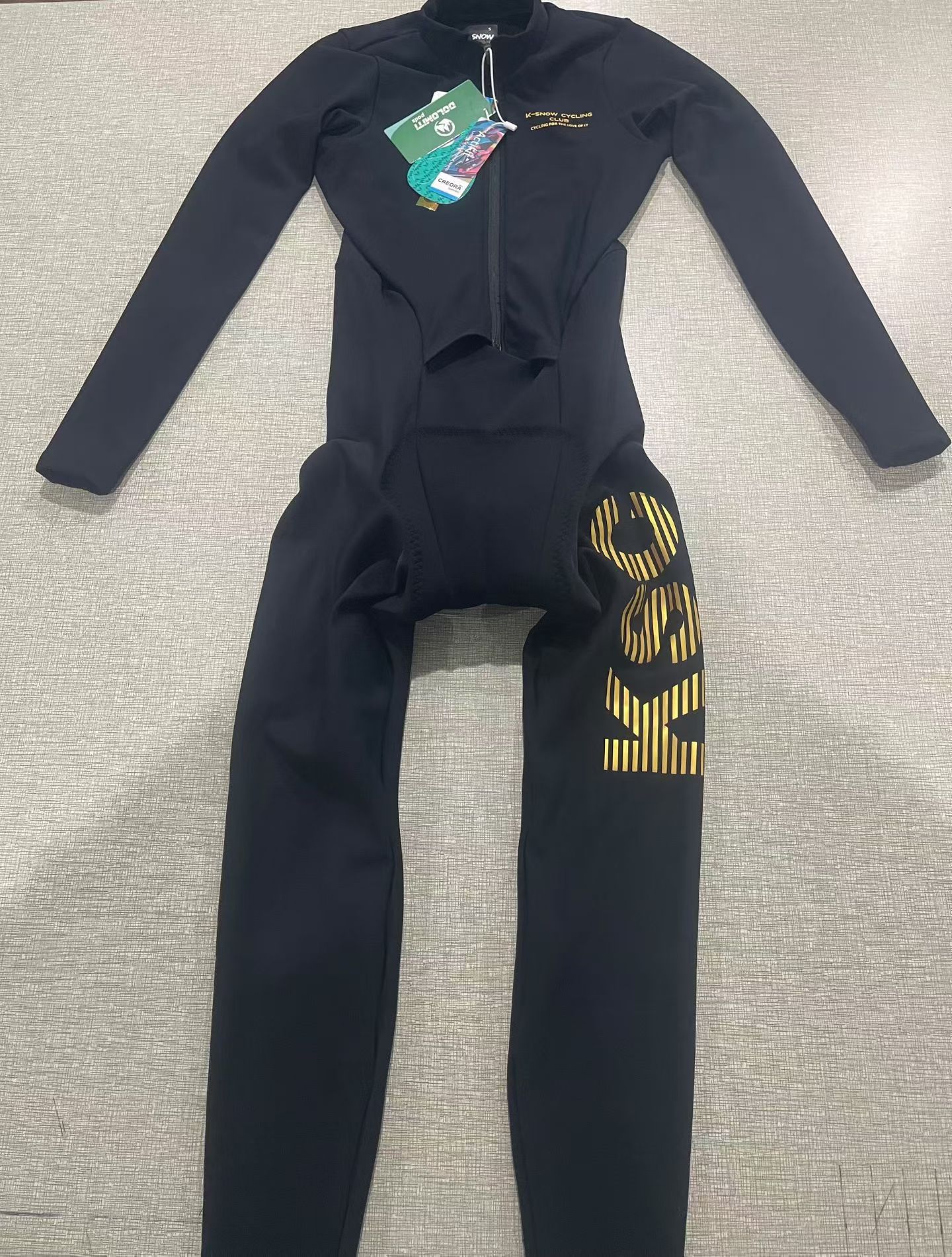 新品K-SNOW秋冬加绒连体骑行服意大利dolomiti200密度坐垫