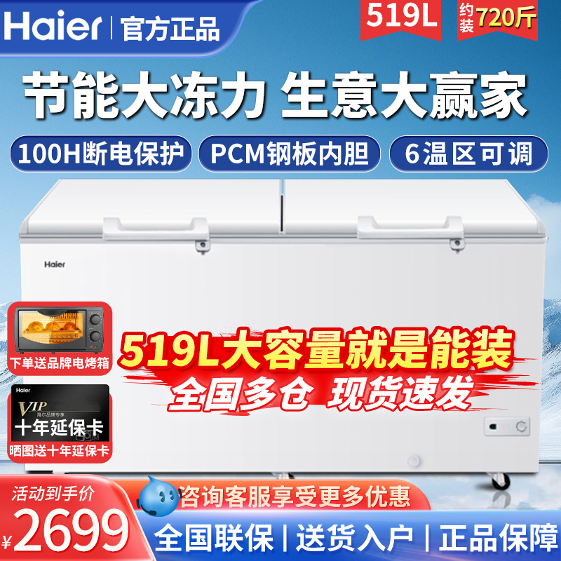 Haier/海尔冰柜冷冻商用单温
