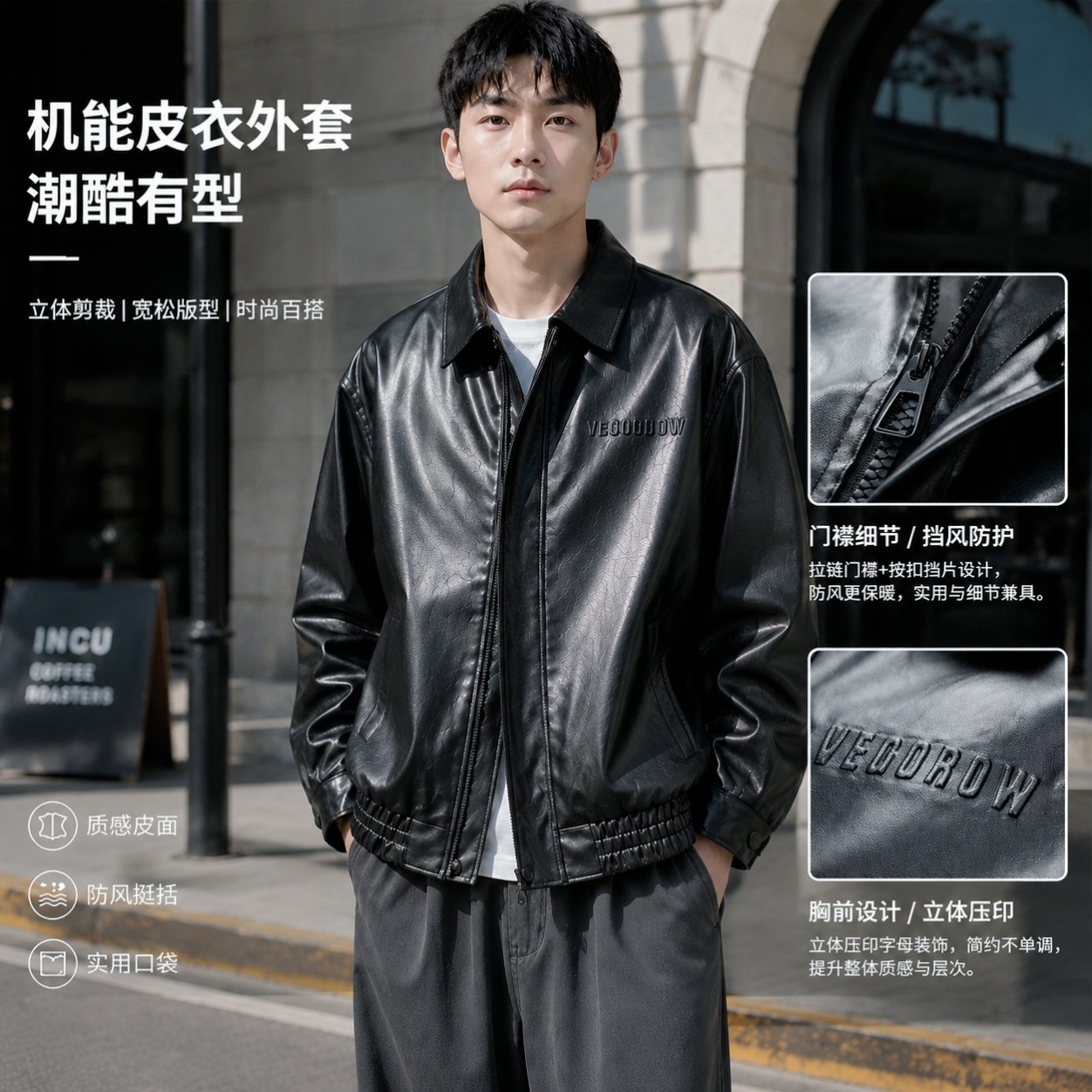 WASSUP ISSUE美式棒皮衣