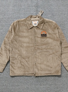 DEUS EX MACHINE 棉服小麦色羊羔绒厚实男款冬季保暖 灯芯绒-XL码