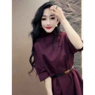 轻奢风高级感连衣裙2025春新款今年流行气质女神范简约纯色长裙