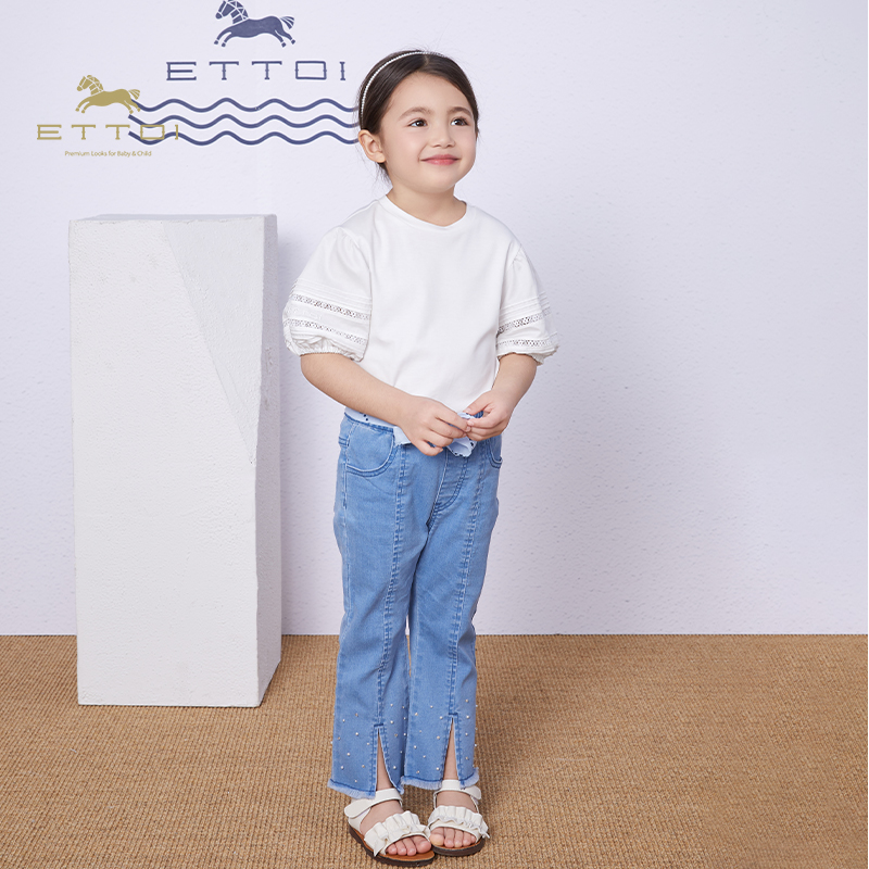 爱多童装ettoi时尚牛仔裤长裤女