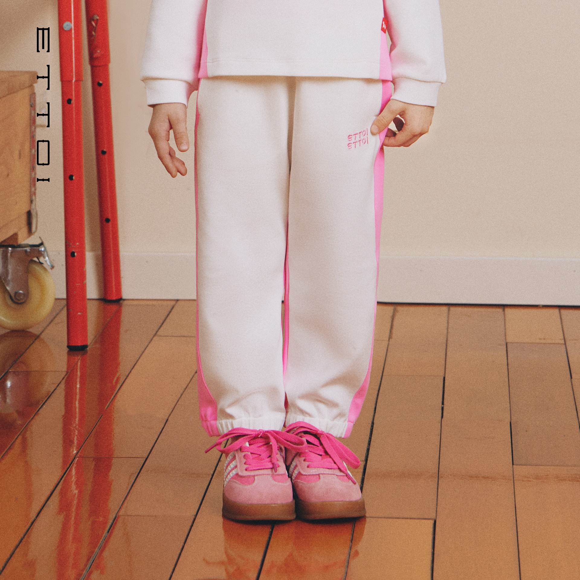 【莫代尔】ETTOI爱多娃女童休闲运动风直筒儿童裤子2026春季新款