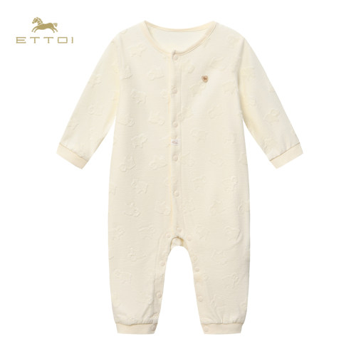 朗姿童装/ETTOI爱多娃宝宝长袖连体服婴儿舒适亲肤哈衣爬服舒