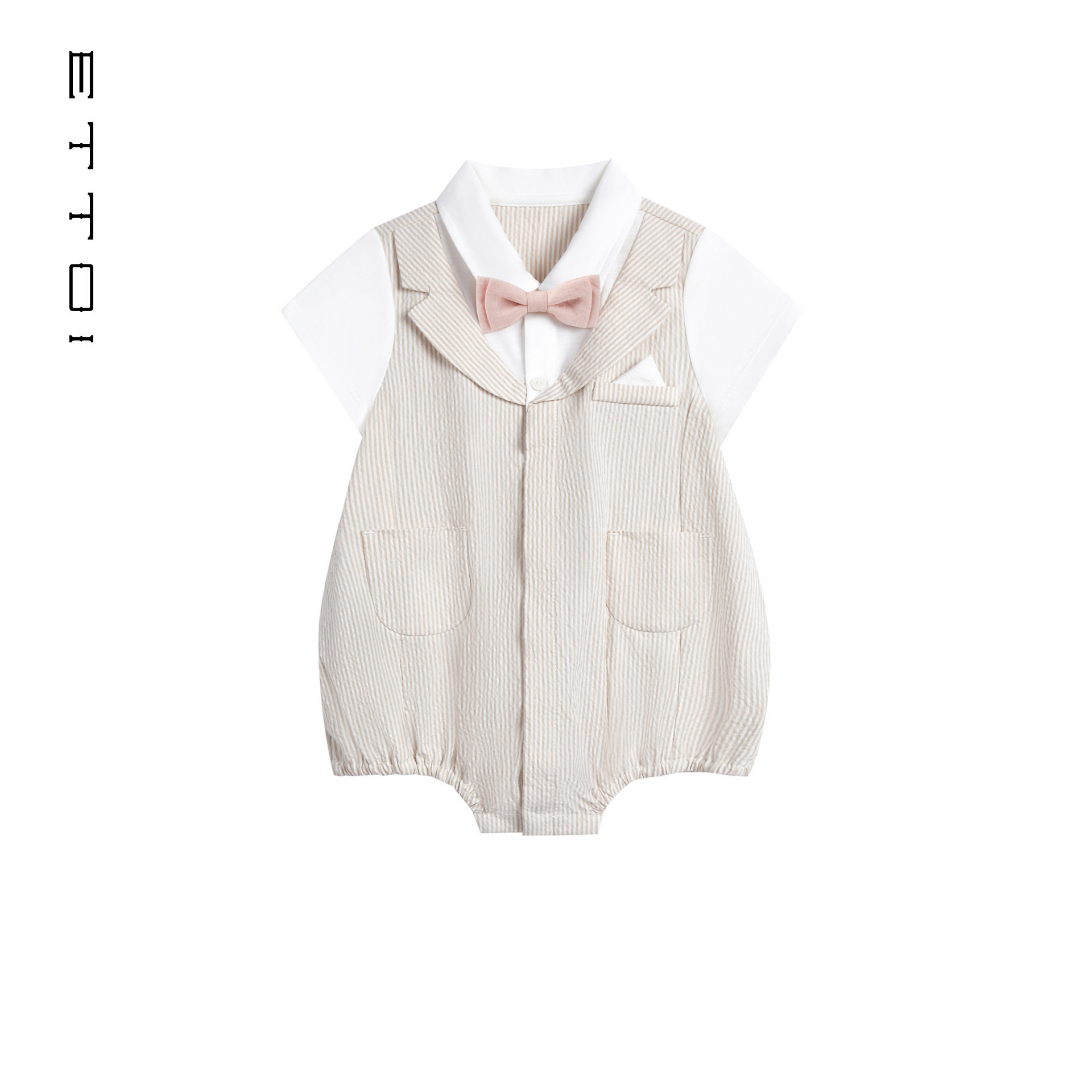 朗姿童装/ETTOI爱多娃新生婴儿连身衣男女童包屁爬服2026春季新款