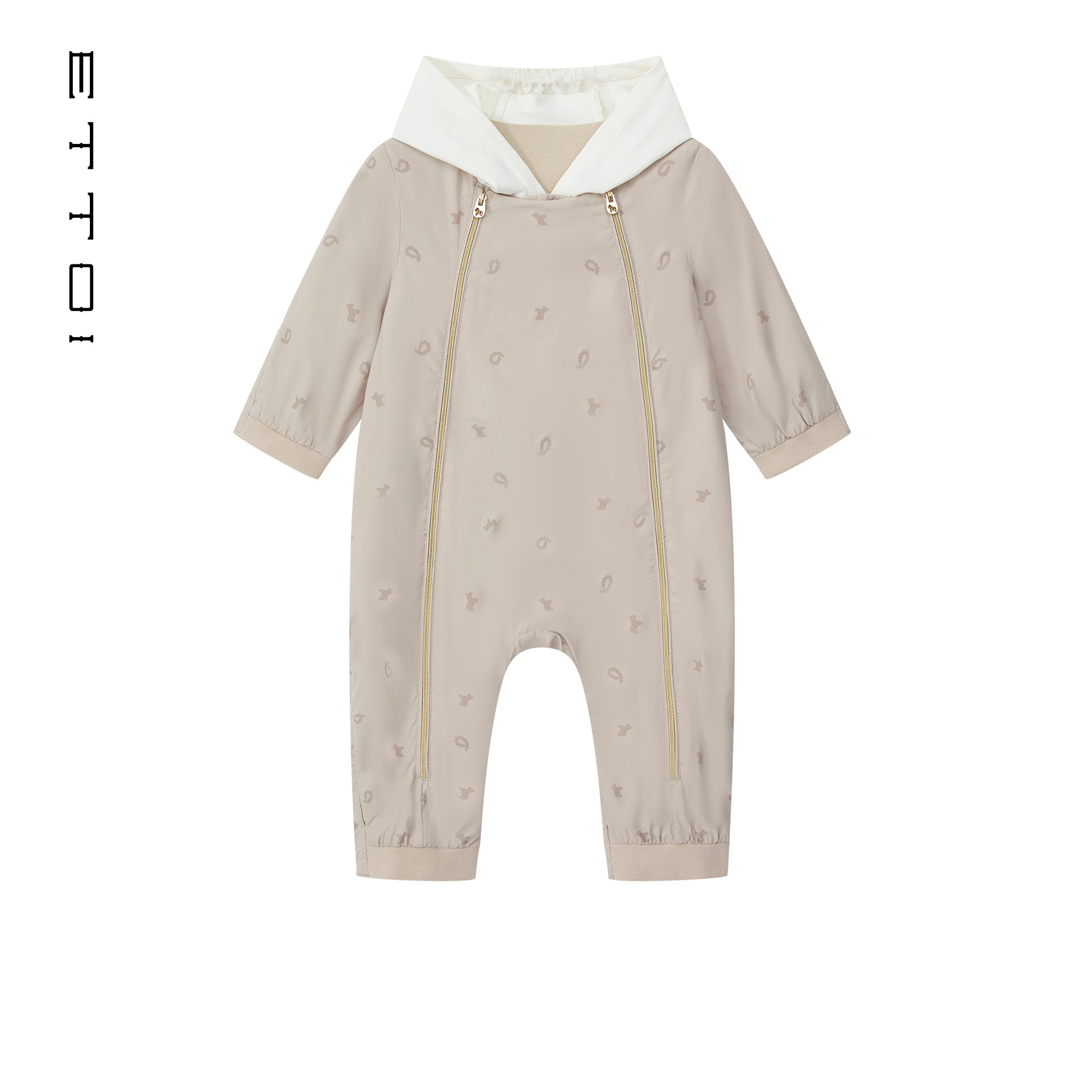 朗姿童装/ETTOI爱多娃儿童连体服男女童连帽外出服2025年秋季新款